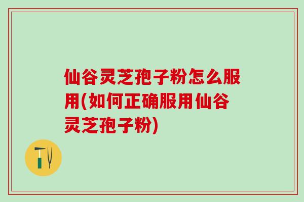 仙谷灵芝孢子粉怎么服用(如何正确服用仙谷灵芝孢子粉)
