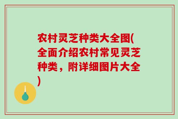 农村灵芝种类大全图(全面介绍农村常见灵芝种类，附详细图片大全)