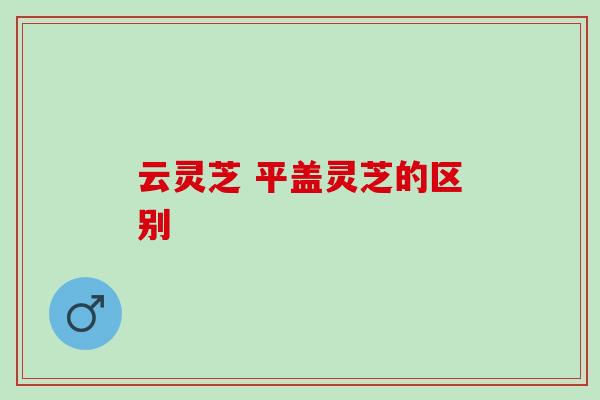云灵芝 平盖灵芝的区别