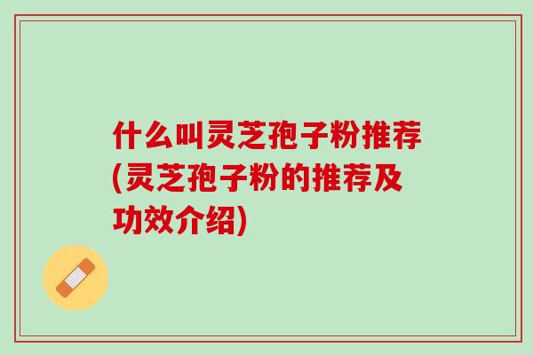什么叫灵芝孢子粉推荐(灵芝孢子粉的推荐及功效介绍)