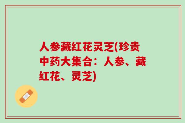 人参藏红花灵芝(珍贵大集合:人参、藏红花、灵芝) 人参藏红花灵芝(珍贵大集合:人参、藏红花、灵芝)