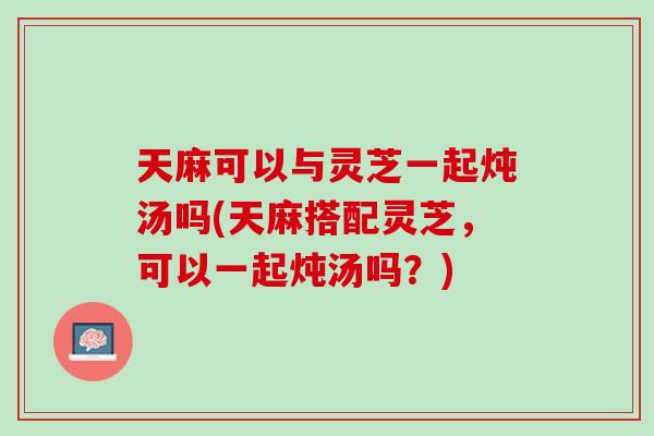 天麻可以与灵芝一起炖汤吗(天麻搭配灵芝，可以一起炖汤吗？)