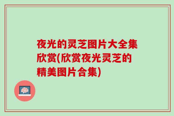 夜光的灵芝图片大全集欣赏(欣赏夜光灵芝的精美图片合集)