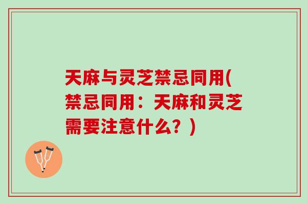 天麻与灵芝禁忌同用(禁忌同用：天麻和灵芝需要注意什么？)