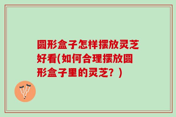 圆形盒子怎样摆放灵芝好看(如何合理摆放圆形盒子里的灵芝？)