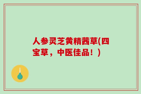 人参灵芝黄精茜草(四宝草，中医佳品！)