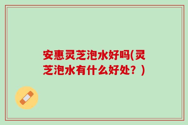 安惠灵芝泡水好吗(灵芝泡水有什么好处？)