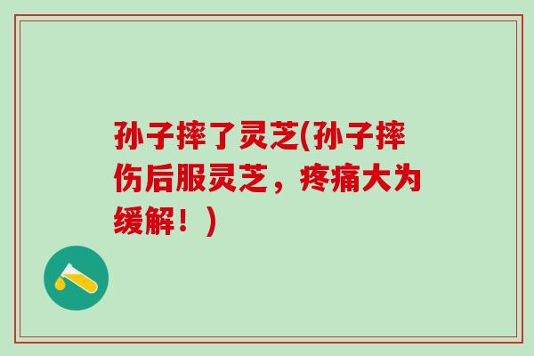 孙子摔了灵芝(孙子摔伤后服灵芝，疼痛大为缓解！)