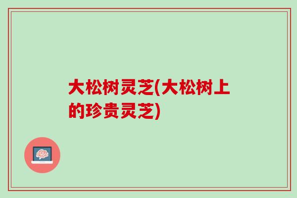 大松树灵芝(大松树上的珍贵灵芝)