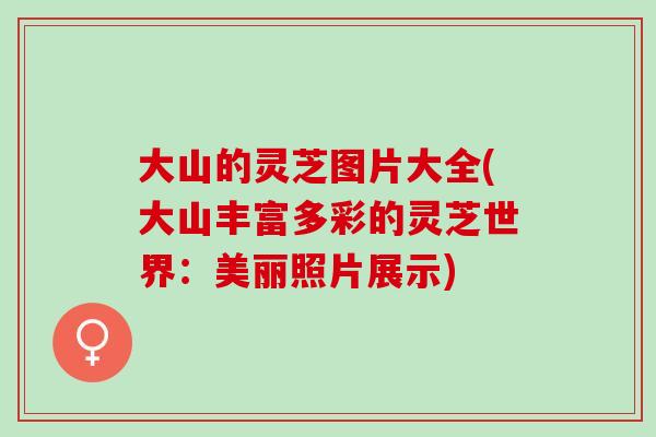 大山的灵芝图片大全(大山丰富多彩的灵芝世界：美丽照片展示)