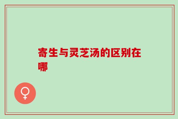 寄生与灵芝汤的区别在哪