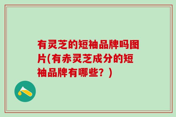 有灵芝的短袖品牌吗图片(有赤灵芝成分的短袖品牌有哪些?) 有灵芝的短袖品牌吗图片(有赤灵芝成分的短袖品牌有哪些?)