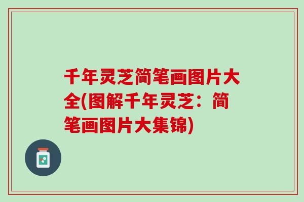 千年灵芝简笔画图片大全(图解千年灵芝：简笔画图片大集锦)