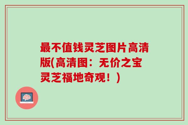 最不值钱灵芝图片高清版(高清图：无价之宝灵芝福地奇观！)
