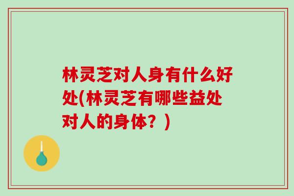 林灵芝对人身有什么好处(林灵芝有哪些益处对人的身体？)