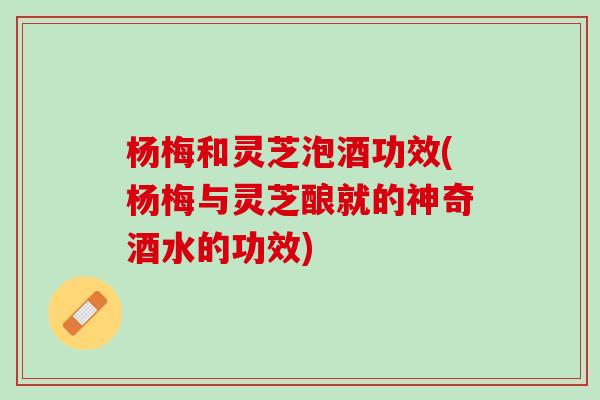 杨梅和灵芝泡酒功效(杨梅与灵芝酿就的神奇酒水的功效)