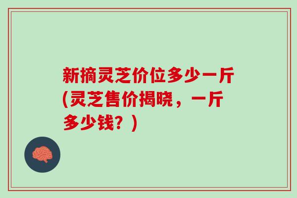 新摘灵芝价位多少一斤(灵芝售价揭晓，一斤多少钱？)