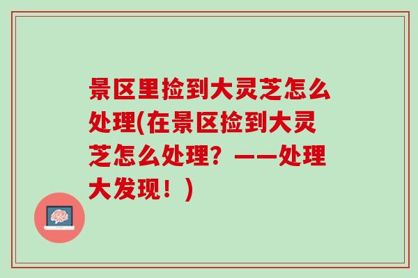 景区里捡到大灵芝怎么处理(在景区捡到大灵芝怎么处理?——处理大发现!) 景区里捡到大灵芝怎么处理(在景区捡到大灵芝怎么处理?——处理大发现!)