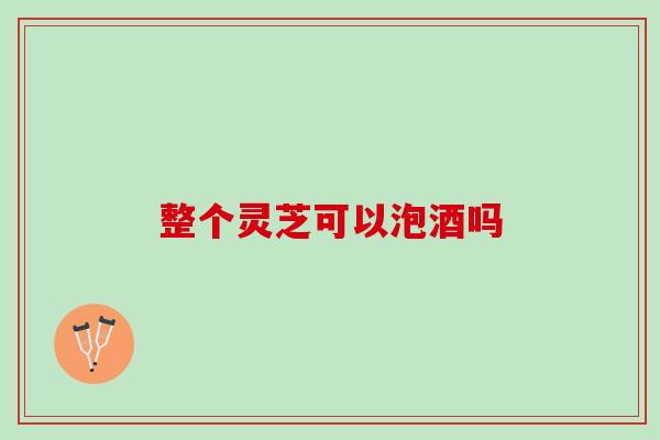 整个灵芝可以泡酒吗 整个灵芝可以泡酒吗