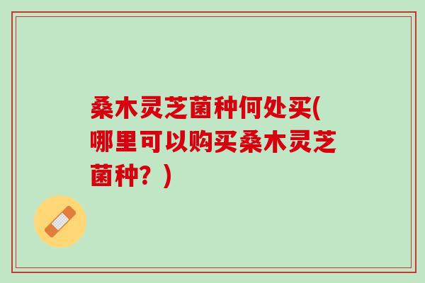 桑木灵芝菌种何处买(哪里可以购买桑木灵芝菌种？)