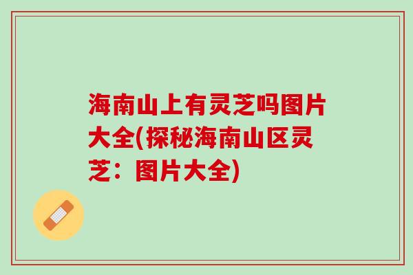 海南山上有灵芝吗图片大全(探秘海南山区灵芝：图片大全)