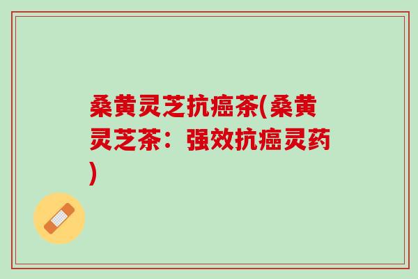 桑黄灵芝抗癌茶(桑黄灵芝茶：强效抗癌灵药)