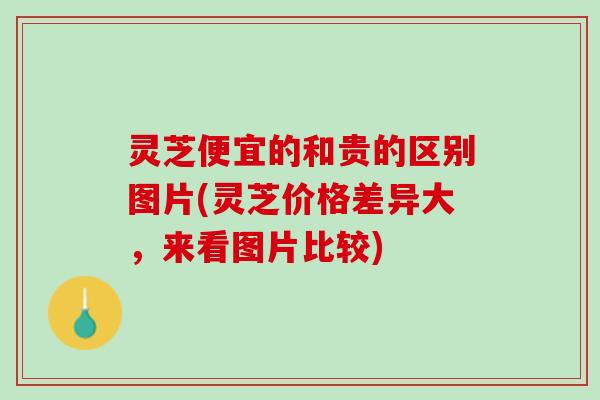灵芝便宜的和贵的区别图片(灵芝价格差异大，来看图片比较)