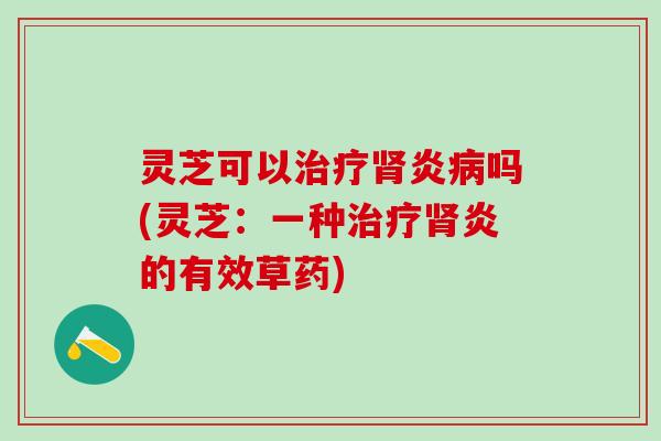 灵芝可以炎吗(灵芝:一种炎的有效草药) 灵芝可以炎吗(灵芝:一种炎的有效草药)