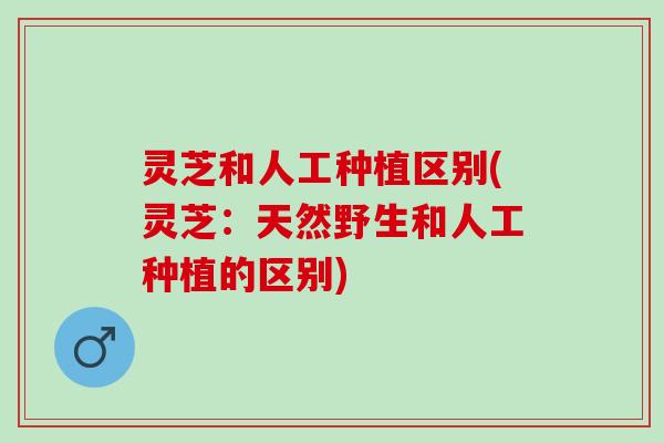 灵芝和人工种植区别(灵芝：天然野生和人工种植的区别)