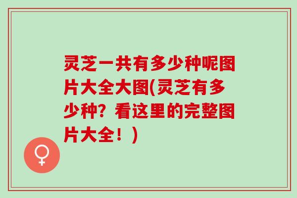 灵芝一共有多少种呢图片大全大图(灵芝有多少种？看这里的完整图片大全！)