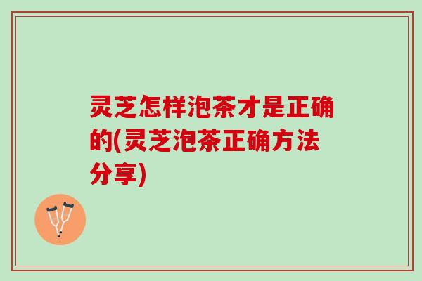 灵芝怎样泡茶才是正确的(灵芝泡茶正确方法分享)