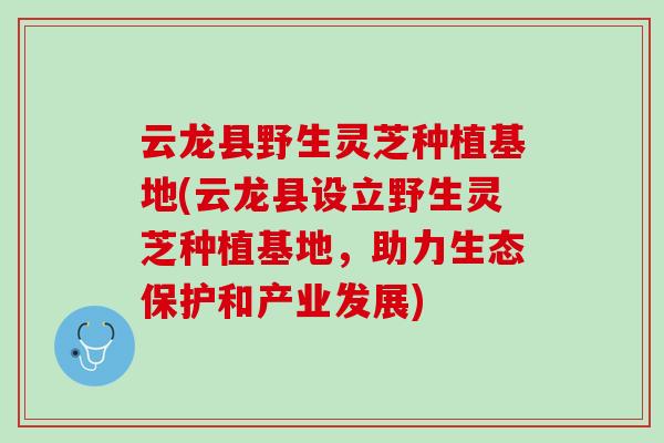 云龙县野生灵芝种植基地(云龙县设立野生灵芝种植基地，助力生态保护和产业发展)