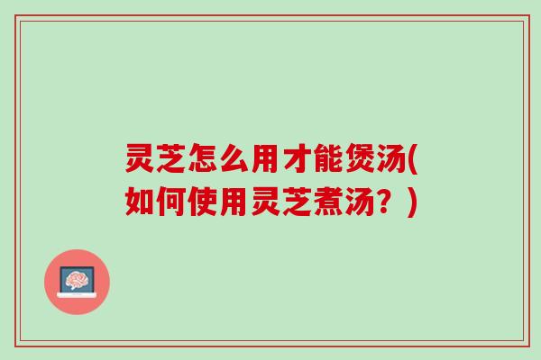 灵芝怎么用才能煲汤(如何使用灵芝煮汤?) 灵芝怎么用才能煲汤(如何使用灵芝煮汤?)