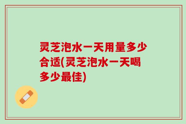 灵芝泡水一天用量多少合适(灵芝泡水一天喝多少最佳)