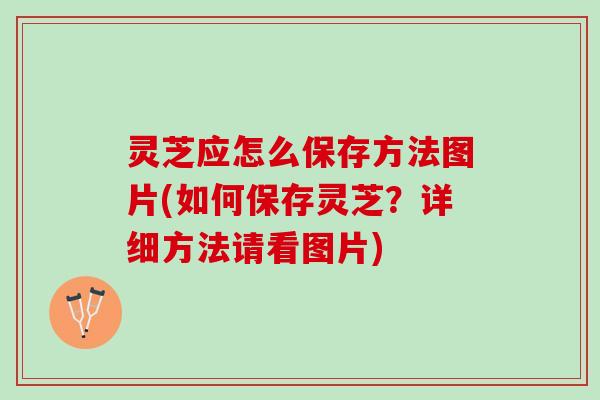 灵芝应怎么保存方法图片(如何保存灵芝？详细方法请看图片)