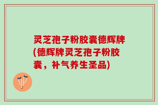 灵芝孢子粉胶囊德辉牌(德辉牌灵芝孢子粉胶囊，补气养生圣品)