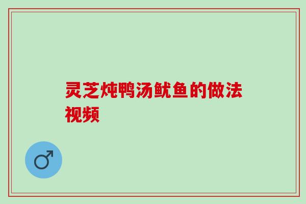 灵芝炖鸭汤鱿鱼的做法视频