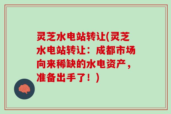 灵芝水电站转让(灵芝水电站转让：成都市场向来稀缺的水电资产，准备出手了！)