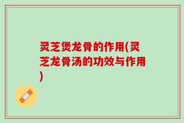 灵芝煲龙骨的作用(灵芝龙骨汤的功效与作用)