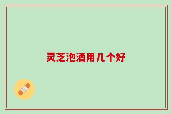 灵芝泡酒用几个好