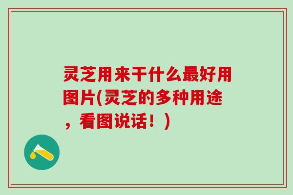 灵芝用来干什么最好用图片(灵芝的多种用途，看图说话！)