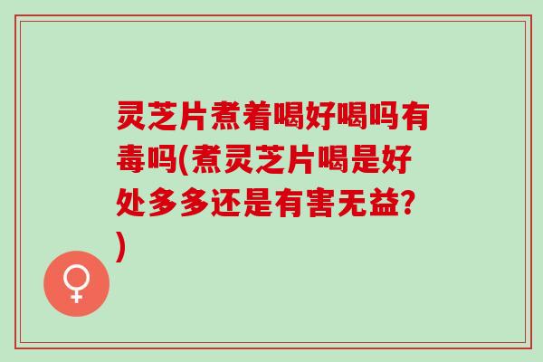 灵芝片煮着喝好喝吗有毒吗(煮灵芝片喝是好处多多还是有害无益？)
