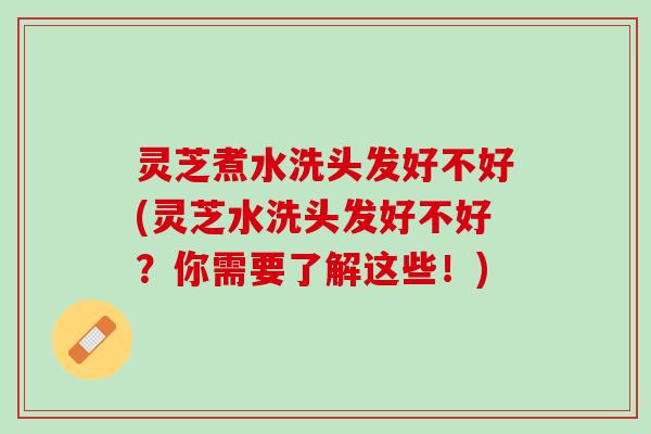 灵芝煮水洗头发好不好(灵芝水洗头发好不好？你需要了解这些！)