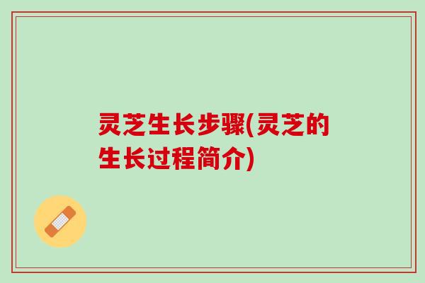 灵芝生长步骤(灵芝的生长过程简介)