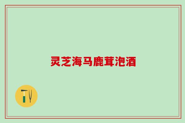 灵芝海马鹿茸泡酒
