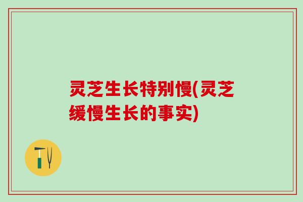 灵芝生长特别慢(灵芝缓慢生长的事实)