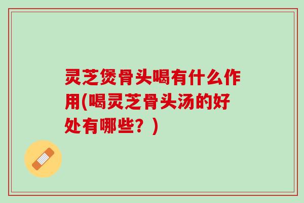 灵芝煲骨头喝有什么作用(喝灵芝骨头汤的好处有哪些？)