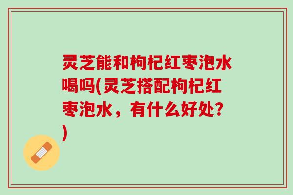 灵芝能和枸杞红枣泡水喝吗(灵芝搭配枸杞红枣泡水，有什么好处？)