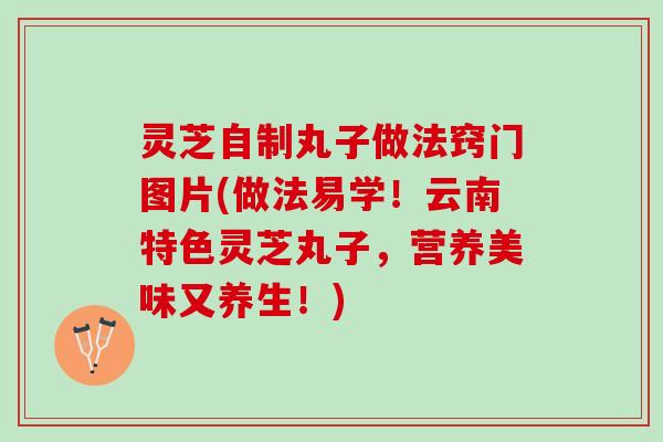 灵芝自制丸子做法窍门图片(做法易学!云南特色灵芝丸子,营养美味又养生!) 灵芝自制丸子做法窍门图片(做法易学!云南特色灵芝丸子,营养美味又养生!)