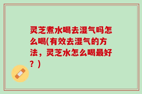 灵芝煮水喝去湿气吗怎么喝(有效去湿气的方法,灵芝水怎么喝好?) 灵芝煮水喝去湿气吗怎么喝(有效去湿气的方法,灵芝水怎么喝好?)